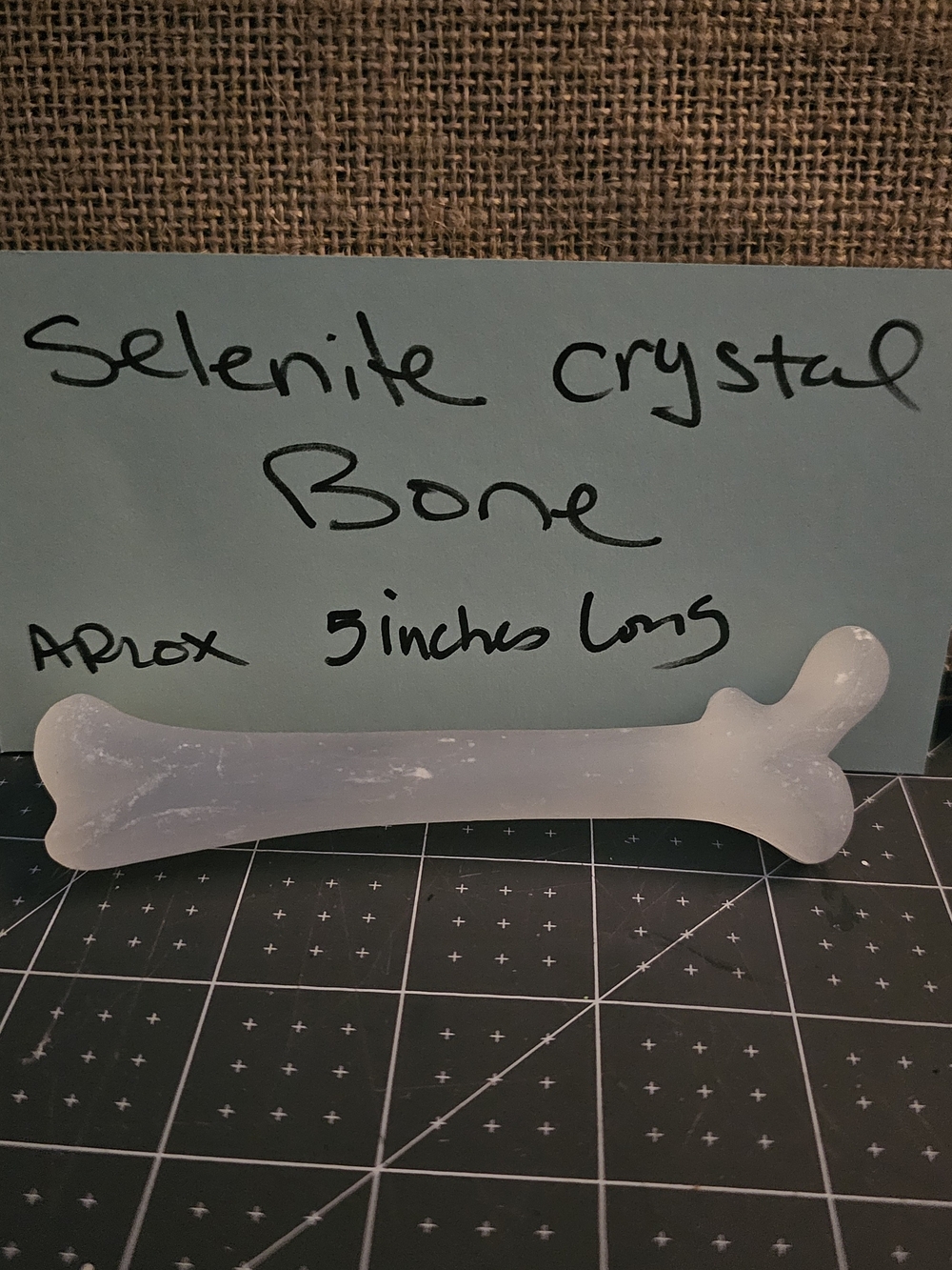 Selenite Crystal Healing Bone - White